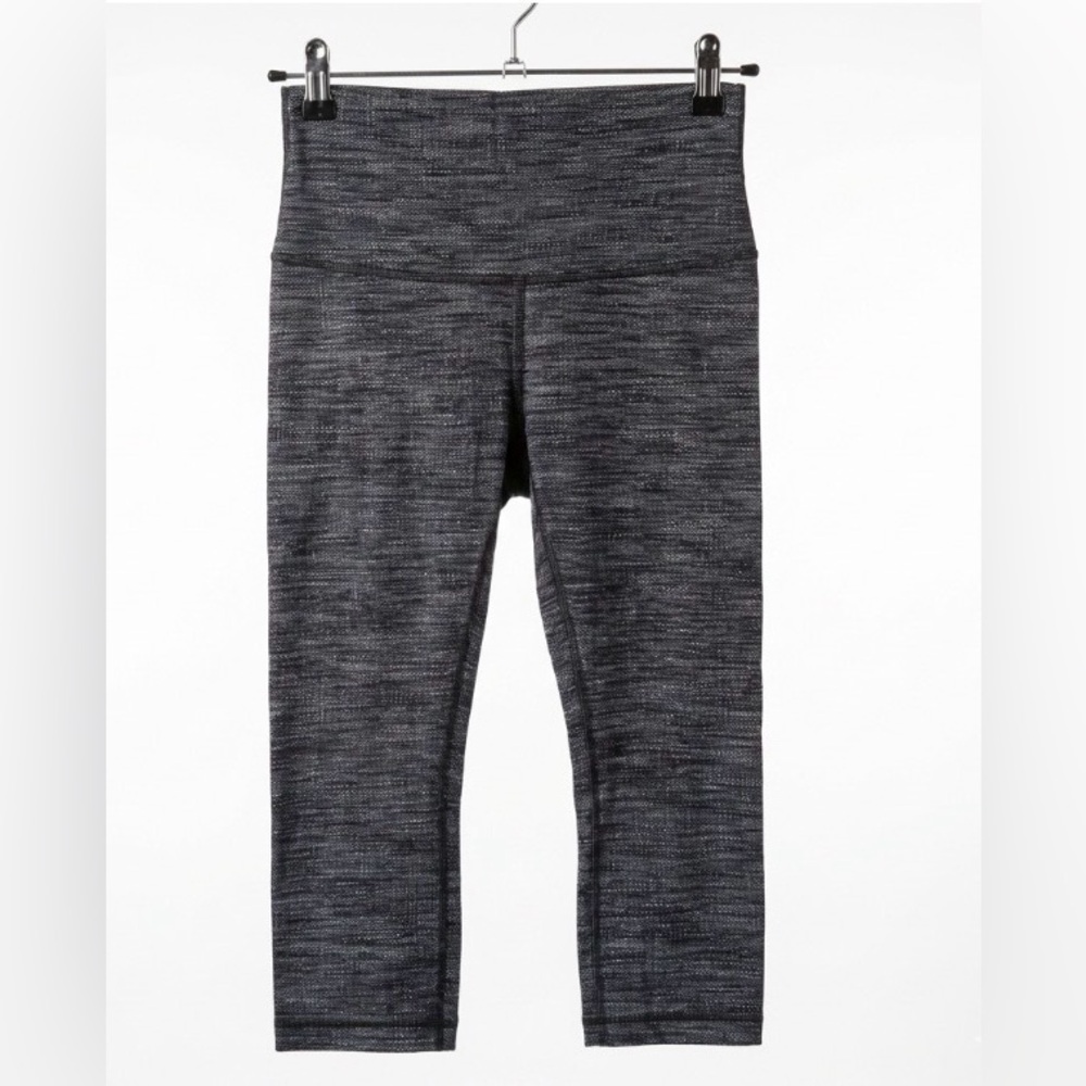 Lululemon Wunder Under Crop Leggings Size 6 Gray
